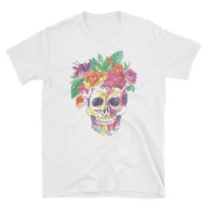 Floral Skull Short-Sleeve T-Shirt